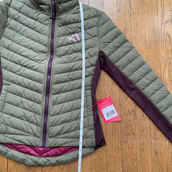 NWT Kari Traa Eva Down Jacket. Tweed. Olive Green and Plum. Size XS. - Picture 15 of 16